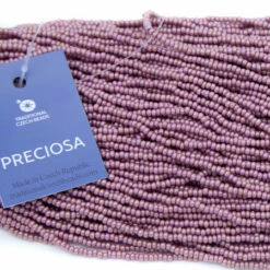 10SB393-RL: Preciosa Czech Seed Bead Opaque Rose Luster #46095 10/0 - 5 Hanks