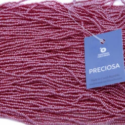 11SB346: Preciosa Czech Seed Bead Sfinx/Luster Dark Red #98210 11/0 6 Hanks