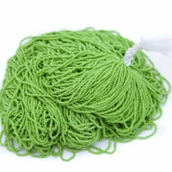 12SV100-40: Vintage Venetian Seed Bead Op Lime Green 12/0