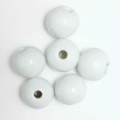 30IN112-RD: India Round White 30mm - 15 Pieces