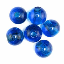 30IN266-RD: India Round Transparent Dark Aqua 30mm - 15 Pieces