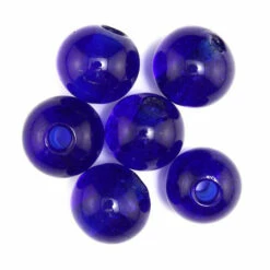 30IN276-RD: India Round Transparent Dark Blue 30mm - 15 Pieces