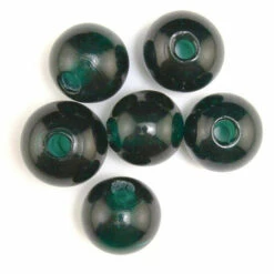 30IN288-RD: India Round Transparent Dark Green 30mm - 15 Pieces