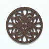 48WC808-58R: Cut Wood Circle With Lotus 48mm Dark Finish - 3 Pieces -Tailor Supplies Sales 2024 48WC808 58R PendantsandCharms WoodPendants