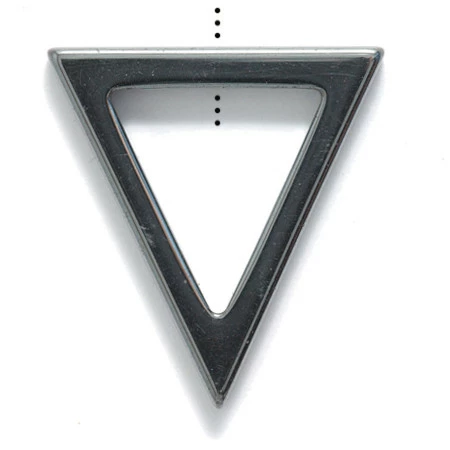 60ST403-TR: Hematite Triangle Pendant 30x32mm - 3 Pieces 3 60ST403-TR: Hematite Triangle Pendant 30x32mm - 3 Pieces
