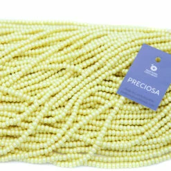 6SB921-P: Preciosa Czech Seed Bead Permalux Light Yellow 6/0 - 36 Strings