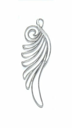 AM302: Amoracast Sterling Silver Charm Wing 16x44mm 1 Piece