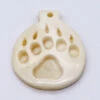 BN385-56: Bone Bear Paw Print Pendant White 35x45mm - 5 Pieces -Tailor Supplies Sales 2024 BN385 56 PendantsandCharms BoneandHorn