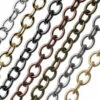 CH2609-AB: Oval Cable Chain 5.8mmx7mm Links Antique Brass Plated Solid Hypoallergenic Brass - 1 Foot