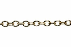 CH2609-G: Oval Cable Chain 5.8mmx7mm Links Gold Plated Solid Hypoallergenic Brass - 1 Foot -Tailor Supplies Sales 2024 CX2609 G StringingMaterials JewelryChain