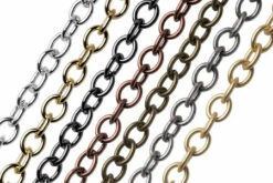 CH2609-S: Oval Cable Chain 5.8mmx7mm Links Silver Plated Solid Hypoallergenic Brass - 1 Foot