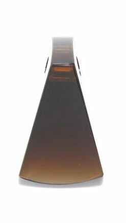 CZ170-257: Preciosa Czech Triangle Pendant Smoke Topaz 42mm 1 Piece