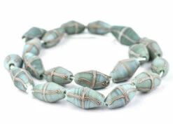 GA105-GRN: Java French Cross Beads Pistachio Green 14x24mm 17PST AVG