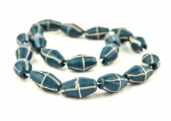 GA105-TEAL: Java French Cross Beads Teal 14x24mm 17PST AVG