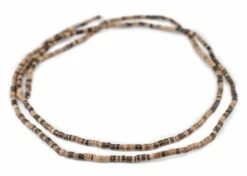 GA1308-COCO: Rustic Heishi Coconut Shell Beads 3-4mm 15 Inch Strand