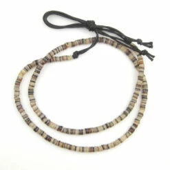 GA134-SHL: Natural Shell Heishi Beads Brown 5mm 27 Inch Strand