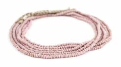 GA176-JVA: Rose Pink Java Glass Heishi Beads 3-4mm 23 Inch Strand