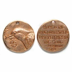 GG468-RGA: Green Girl Hope Bird 29mm Rose Gold Antique - 1 Piece