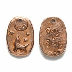 GG471-RGA: Green Girl Howling Wolf Rose Gold Antique - 1 Piece