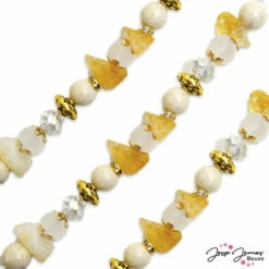 JJ05-PINA: Jesse James On The Rocks Bead Strand In Pina Colada