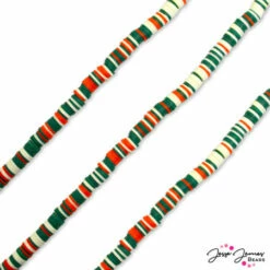 JJ99-XMAGIC: JJB Heishi Bead Strand In Christmas Magic