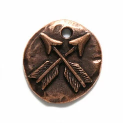 ND1211-AC: Nunn Organic Charm Arrows 18mm Antique Copper - 1 Piece