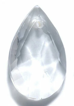 PL299-1: India Glass Faceted Teardrop Crystal 29x37mm - - 4 Pieces