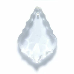 PL299-2: India Glass Faceted Baroque Crystal 33x48mm - 3 Pieces