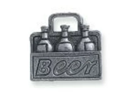 PW5027-S: Beer Bottles 6 Pack Silver 13x14mm 3 PW5027-S: Beer Bottles 6 Pack Silver 13x14mm