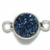 ST25-41B: Druzy Link Blue 8x14mm Sterling Silver - - 1 Piece -Tailor Supplies Sales 2024 ST25 41B PendantsandCharms GemstonePendants