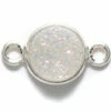 ST25-41W: Druzy Link White Aurora Borealis Finish 8x14mm Sterling Silver 1 Piece -Tailor Supplies Sales 2024 ST25 41W PendantsandCharms GemstonePendants