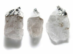 ST25-69: Brazil Rough Crystal Quartz Silver Plating 30-50mm Average 1 Piece