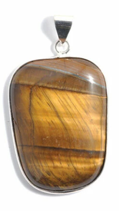 ST400-B: Tiger Eye Pendant Assorted Shape 30x40mm Average - 1 Each