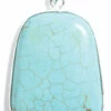 ST612-B: Magnesite Turquoise Pendant Assorted 30x40mm Average - 1 Each