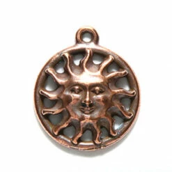 TC2085-AC: Tierracast Charm Sunshine 16.75x19.5mm Antique Copper - 1 Piece