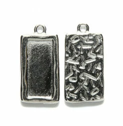 TC2263-RP: Tierracast Frame Rectangle 16x31mm Rhodium - 1 Piece