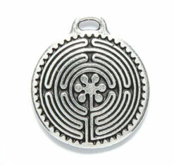 TC2325-AS: Tierracast Labyrinth Disc Antique Silver 26mm - 1 Piece