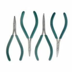 TL5800-SET: Plier Set Micro-Fine 4 Piece Set Includes Case, Chain, Round, Flat, And Bent