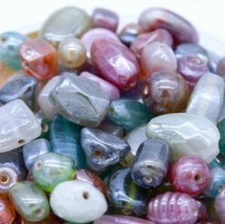 VE525-SWL: Bead Mix Swirl Luster 6-20mm Approximately 110 Pieces Per 200 Grams