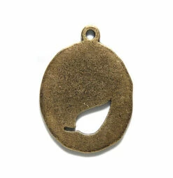 VP121-AB: Vintaj Artisan Pewter Organic Oval Leaf 26x36 Antique Brass Plate - 1 Piece