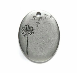 VP154-AS: Vintaj Artisan Pewter Drifting Dandelion 20x25mm Antique Silver - 1 Piece