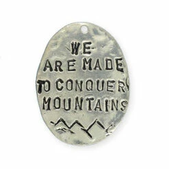 VP369-AP: Vintaj Conquer Mountains Pendant Antique Pewter Plated 28x36mm - 1 Each