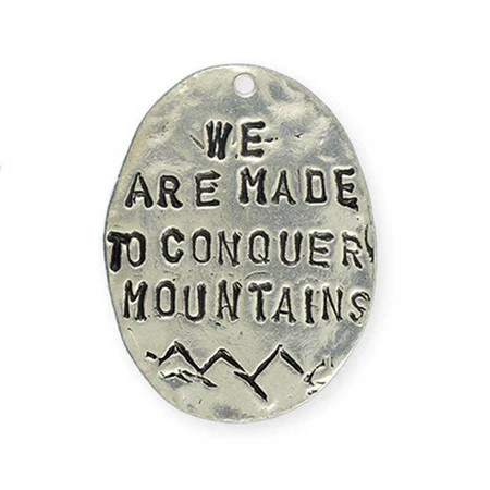 VP369-AP: Vintaj Conquer Mountains Pendant Antique Pewter Plated 28x36mm - 1 Each 3 VP369-AP: Vintaj Conquer Mountains Pendant Antique Pewter Plated 28x36mm - 1 Each